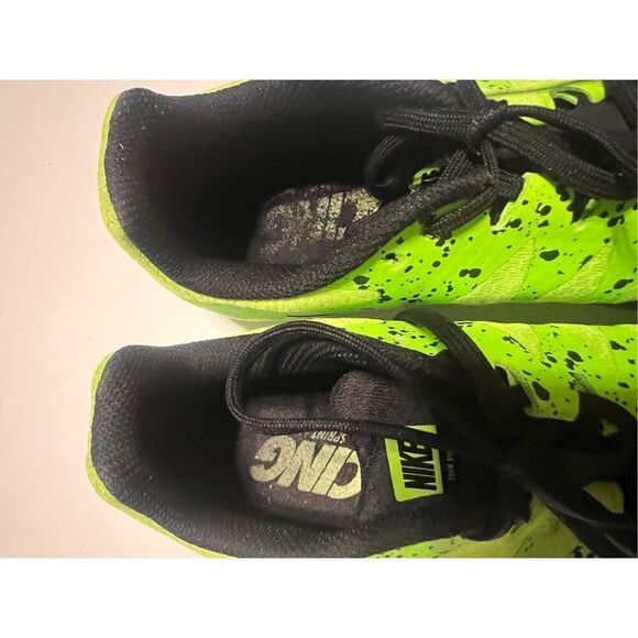 Nike Men\'s Size 12 Zoom Rival 9 Track Spike Shoes Electric Speckled Neon Green main image 5